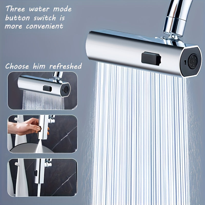 1pc Contemporary Style Faucet Adapter, Metal & Plastic, Copper Alloy, Center Kit, Multifunctional Bathroom Sink Faucet Replacement Accessory, Home Essential