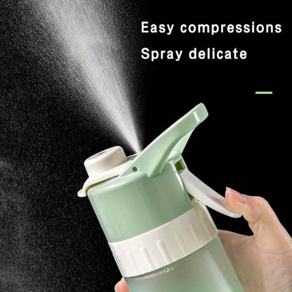 Large Capacity Spray Fog Water Bottle for Male and Female Sports, Food Grade, Students' Cooling Portable Canteen Spray Cup