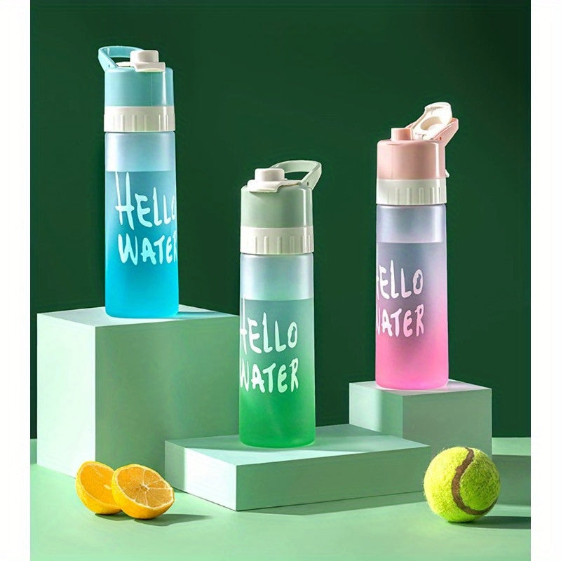 Large Capacity Spray Fog Water Bottle for Male and Female Sports, Food Grade, Students' Cooling Portable Canteen Spray Cup