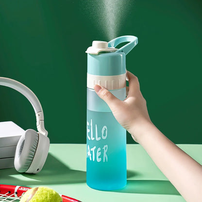 Large Capacity Spray Fog Water Bottle for Male and Female Sports, Food Grade, Students' Cooling Portable Canteen Spray Cup