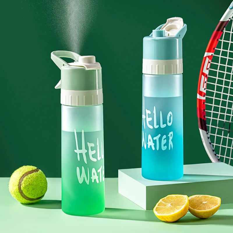 Large Capacity Spray Fog Water Bottle for Male and Female Sports, Food Grade, Students' Cooling Portable Canteen Spray Cup