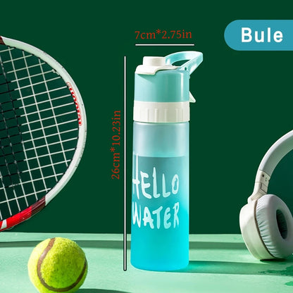 Large Capacity Spray Fog Water Bottle for Male and Female Sports, Food Grade, Students' Cooling Portable Canteen Spray Cup