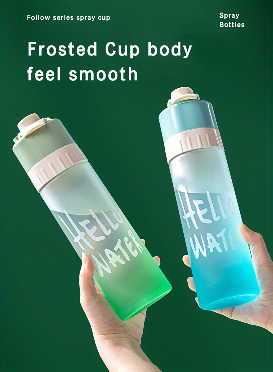 Large Capacity Spray Fog Water Bottle for Male and Female Sports, Food Grade, Students' Cooling Portable Canteen Spray Cup