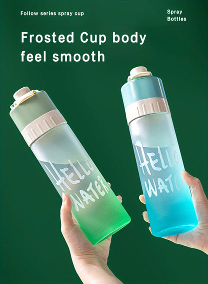 Large Capacity Spray Fog Water Bottle for Male and Female Sports, Food Grade, Students' Cooling Portable Canteen Spray Cup