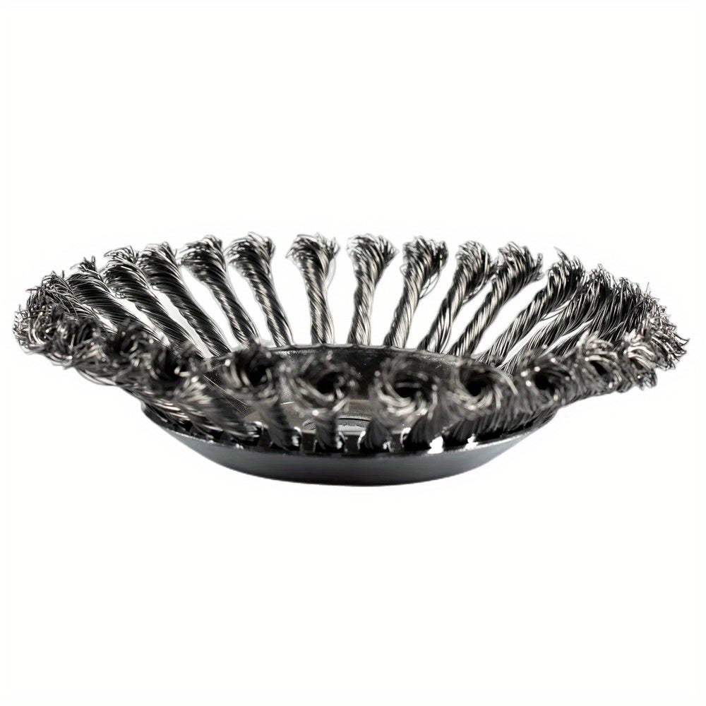 Upgrade 6/8 Inch Metal Weed Brush Cutter Head Lawn Mower Universal Grass Trimmer Head Steel Wire Wheel Brush Garden Trimmer Head