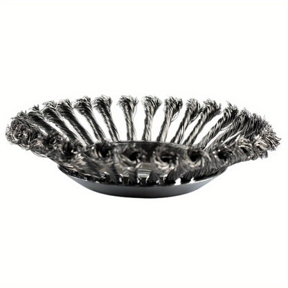 Upgrade 6/8 Inch Metal Weed Brush Cutter Head Lawn Mower Universal Grass Trimmer Head Steel Wire Wheel Brush Garden Trimmer Head