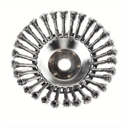 Upgrade 6/8 Inch Metal Weed Brush Cutter Head Lawn Mower Universal Grass Trimmer Head Steel Wire Wheel Brush Garden Trimmer Head