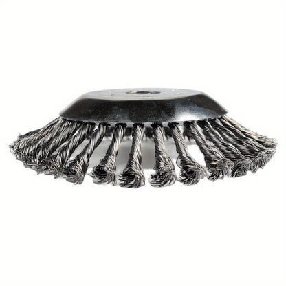 Upgrade 6/8 Inch Metal Weed Brush Cutter Head Lawn Mower Universal Grass Trimmer Head Steel Wire Wheel Brush Garden Trimmer Head