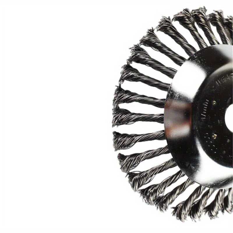 Upgrade 6/8 Inch Metal Weed Brush Cutter Head Lawn Mower Universal Grass Trimmer Head Steel Wire Wheel Brush Garden Trimmer Head