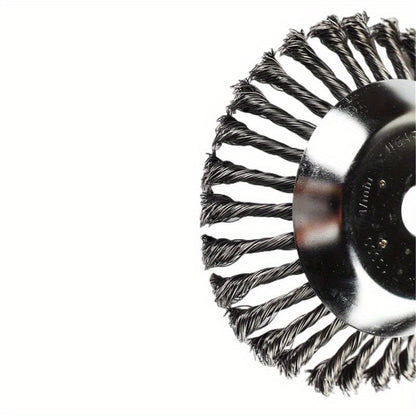 Upgrade 6/8 Inch Metal Weed Brush Cutter Head Lawn Mower Universal Grass Trimmer Head Steel Wire Wheel Brush Garden Trimmer Head