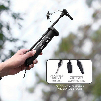 High-Pressure 80 PSI Manual Bike Pump - Durable MTB Air Inflator with Valve Compatibility, Essential Cycling Accessory, Bicycle Pump