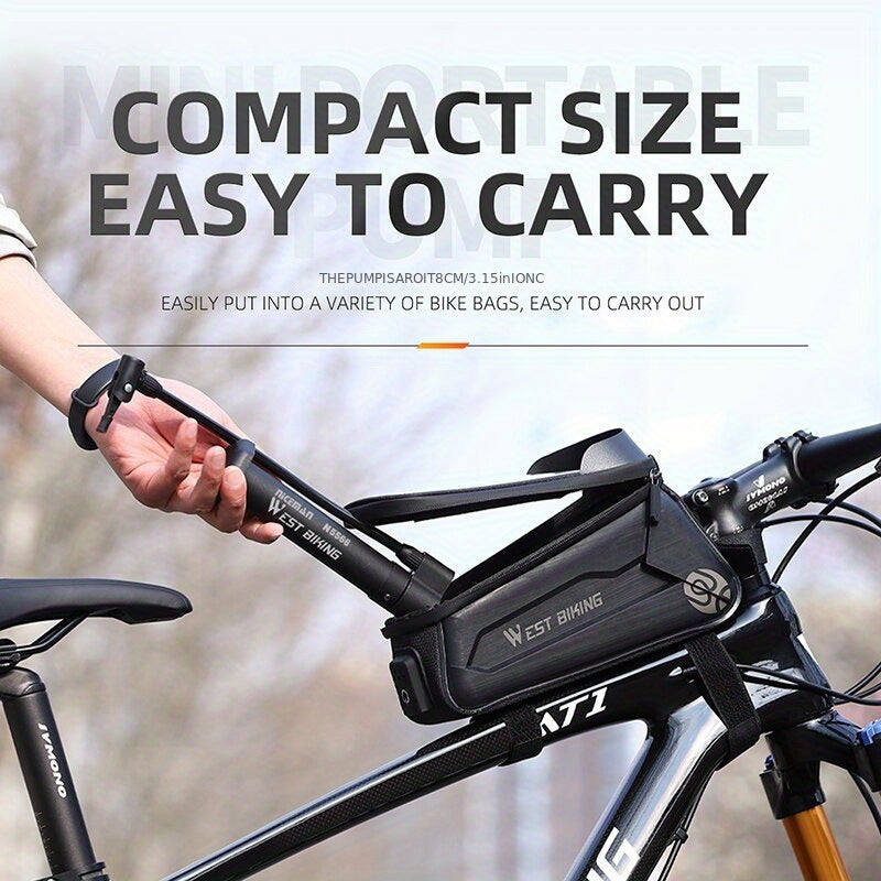 High-Pressure 80 PSI Manual Bike Pump - Durable MTB Air Inflator with Valve Compatibility, Essential Cycling Accessory, Bicycle Pump