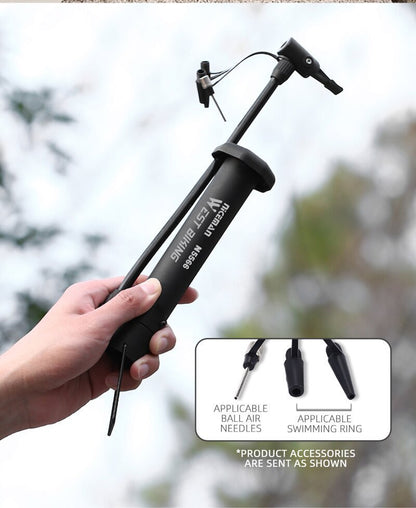 High-Pressure 80 PSI Manual Bike Pump - Durable MTB Air Inflator with Valve Compatibility, Essential Cycling Accessory, Bicycle Pump