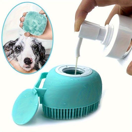 Silicone Pet Grooming Brush with Massage Balls