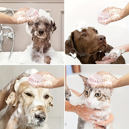 Silicone Pet Grooming Brush with Massage Balls