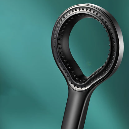 High Pressure Shower Head Without Hose, Plastic Material, Circular Design, Wall Mounted, Handheld Spray for Bathroom, Black/Silvery/Grey Shower Tub Head, Bathroom Accessories