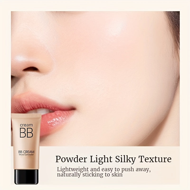 Waterproof BB Cream Full Coverage Concealer, Natural/Ivory 1.41OZ, Long Lasting Foundation Make Up, Oil Control, Even Skin Tone, Hide Pores, Christmas Gift