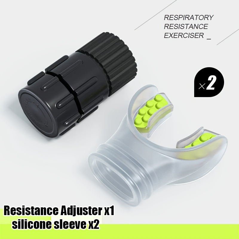 Universal Diaphragmatic Breathing Trainer, Silicone Respiratory Muscle Training Device for Improved Lung Capacity and Breathing Health, Uncharged, No Battery Required