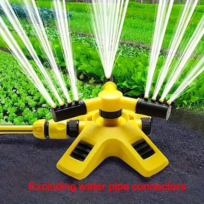 1pc Lawn Automatic Rotating Sprinkler, 360° Rotating Sprinkler/Sprinkler, 3 Manually Adjustable Rotating Arms Can Be Combined with Multiple Angles, Large Area Coverage for Garden Courtyards, Lawn Gardening Automatic Irrigati