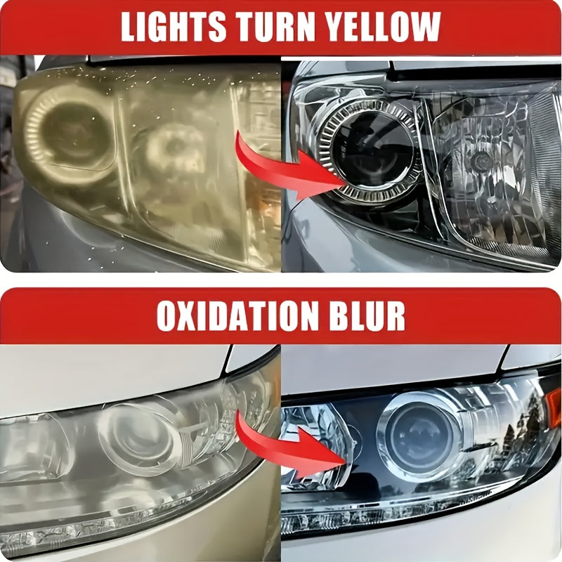 50ml Ceramic Headlight Restoration Spray, Premium Car Headlight Repair Tool - Remove Yellowing and Oxidation, Restore Clarity, Long-lasting Light Coating Protective Spray