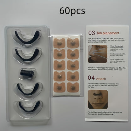 30/60pcs Oxygen Nasal Strips, Anti-Snoring Nasal Strips - Increase Oxygen Supply, Reduce Snoring, Suitable for Gifts for Family Members