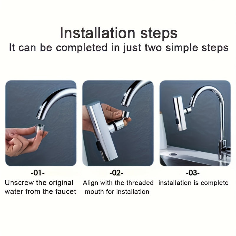 1pc Contemporary Style Faucet Adapter, Metal & Plastic, Copper Alloy, Center Kit, Multifunctional Bathroom Sink Faucet Replacement Accessory, Home Essential