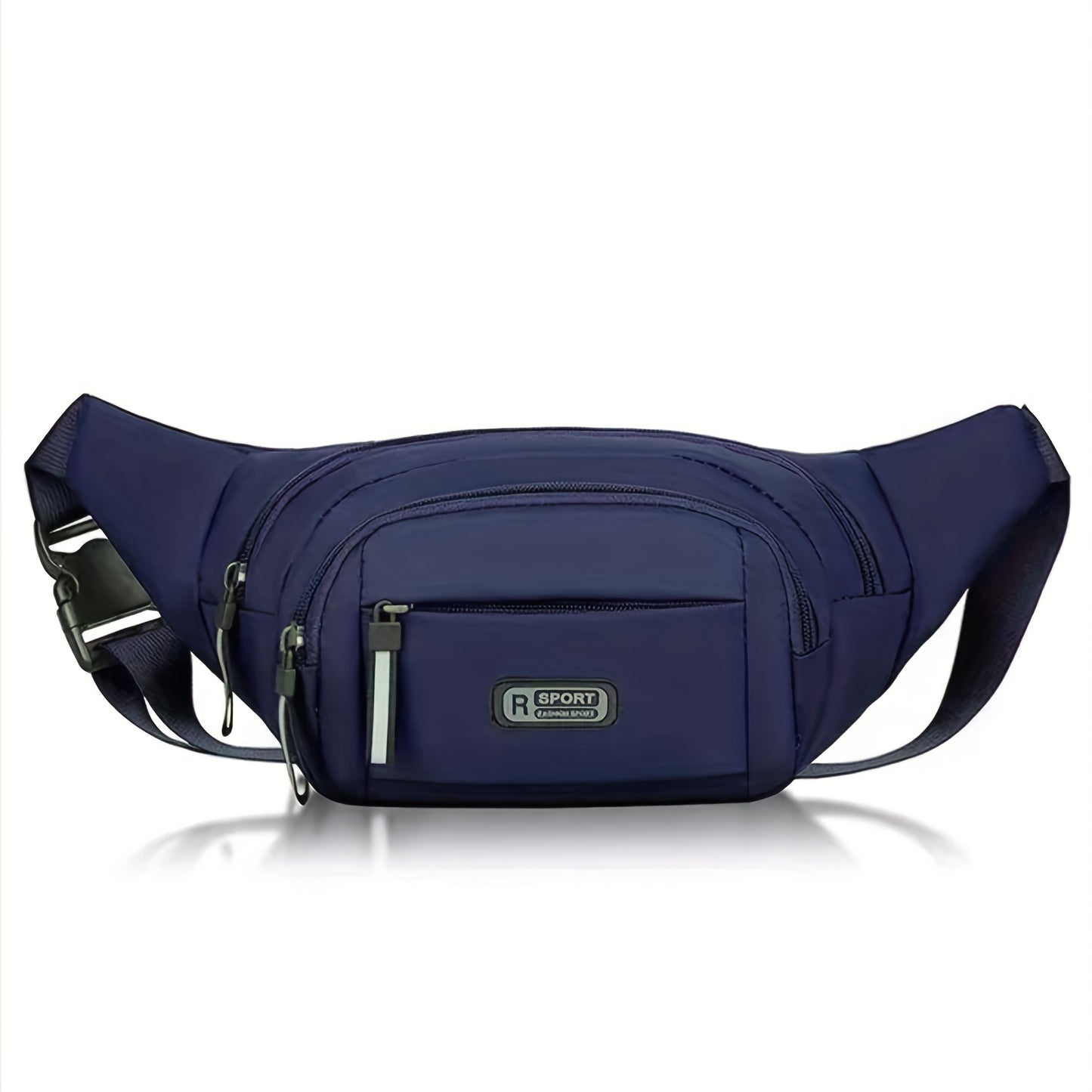 1pc Ultra-Thin Nylon Sports Waist Bag - Unisex Adjustable Shoulder Straps, Zipper Closure, Lightweight for Hiking, Travel, Camping & Running - 76.2-106.68cm, Mixed Colors, Non-High Quality, Hiking Gear, Sleek Design, Durable