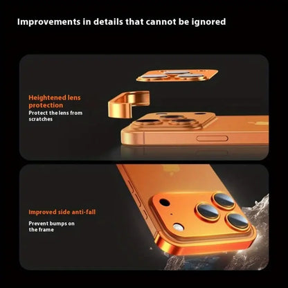 Compatible with for iphone 17 Pro / Pro Max/Air, This Uniquely Shaped Metal Corner Pad Offers Lens Protection And Is Made of Aluminum Alloy. It Provides a Bare Device Feel, Efficient Heat Dissipation, And Is Lightweight. It I