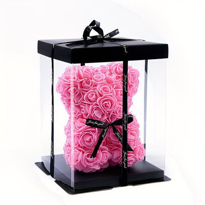 One Piece of a 20Cm Artificial Foam Rose Bear, a Romantic And Creative Gift Suitable for Valentine'S Day, Mother'S Day, Anniversaries, Weddings, Birthdays, And Christmas, Packaged in a Box.