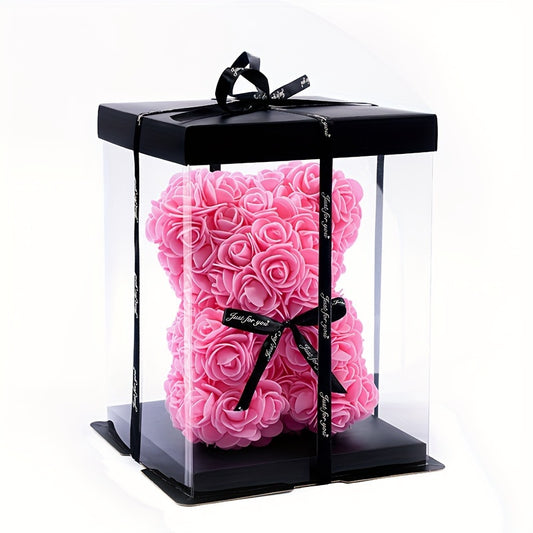 One Piece of a 20Cm Artificial Foam Rose Bear, a Romantic And Creative Gift Suitable for Valentine'S Day, Mother'S Day, Anniversaries, Weddings, Birthdays, And Christmas, Packaged in a Box.