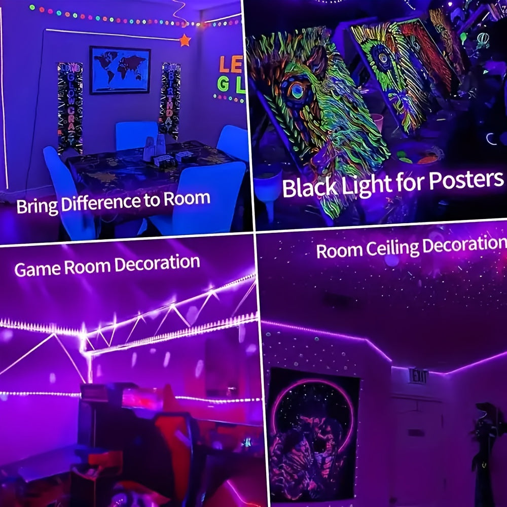 HBOWMDJIA USB-Powered Flexible LED Strip Light, Push Button Control