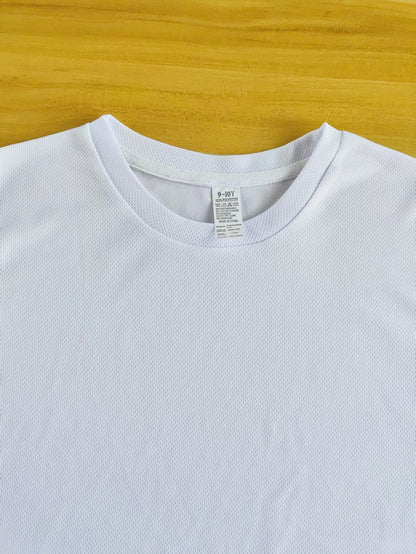Boys' Casual Short Sleeve T-Shirt with Elegant "EMPORIO" Letter Print - Soft Breathable Round Neck Tee, Medium Stretch, Regular Fit for Summer Daily Wear & Weekend Outings, Boy T Shirt, Everyday Kids Clothing, Classic Round N