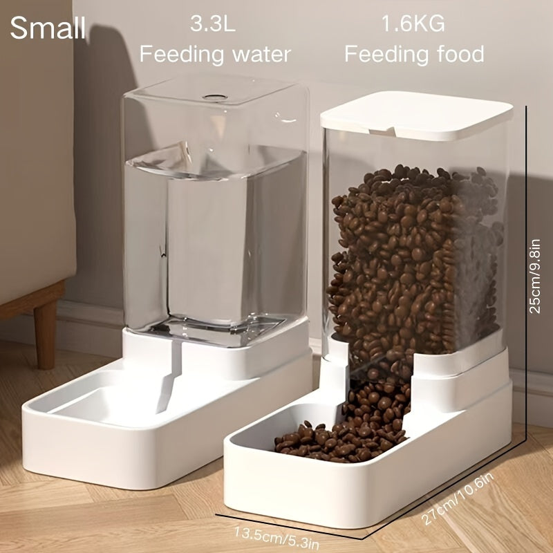 Automatic Dog Feeder and Dog Water Dispenser. Gravity Pet Feeder and Water Dispenser for Dogs Cats Pets Animals