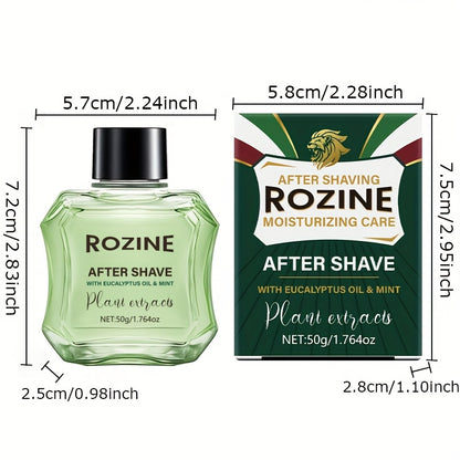 Men'S Summer Refreshing Mint After Shave Care Serum 2pcs, with Aloe, Peppermint, Eucalyptus Oil Extracts, Lightweight Non-Greasy Formula, Instant Absorption, 72-Hour Hydration & Long-Lasting Oil Control, Soothes Dryness, Redn