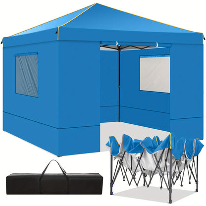 3x6m/3.05x3.05m Pop-up Tent With 6 Removable Side Walls Or 4 Removable Side Walls, With/without Sandbags, Style Optional, Suitable For Party Weddings, Garden Pavilion For Beach Wedding Camping Instant Awning, Upgraded Roof, W