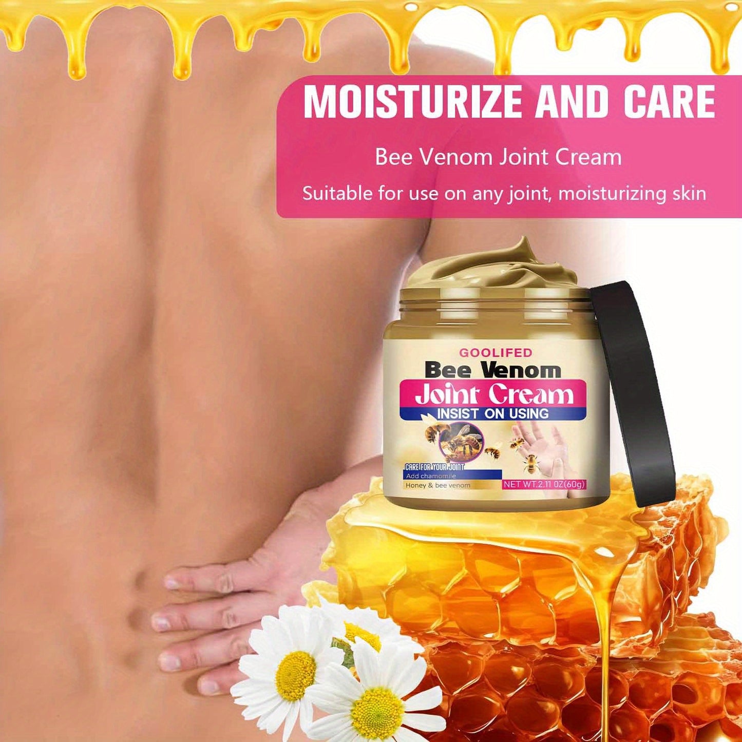 IBEALEE Bee Venom Joint Cream with Chamomile & Turmeric Extracts