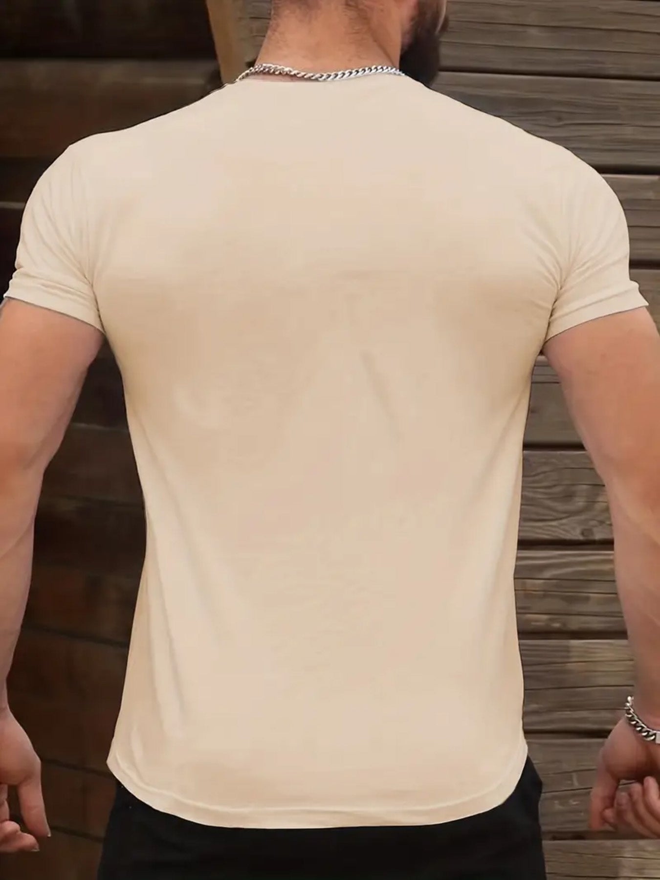 Men's Short-Sleeve T-Shirt with Inspirational "CREATE Your Own Life" Print & Prayer Hands Design - Elastic Round Neck, Breathable Fabric for Summer Outdoor Activities, Casual Comfort Fit, Machine Washable, Artistic Lifestyle