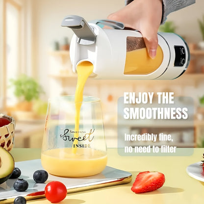 USB-Powered Portable Blender & Juicer with Digital Display, Stainless Steel Blade & Large Capacity (10.14-16.91oz) - Cordless Electric Mixer for Smoothies, Ice, Fresh Fruit Drinks - Compact Design with Ergonomic Handle, Speed