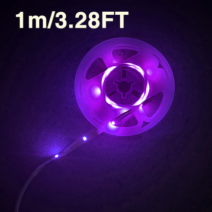 HBOWMDJIA USB-Powered Flexible LED Strip Light, Push Button Control