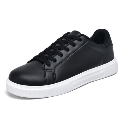 Women's Casual Fashion Lace-Up Sneakers, Black Versatile Flat Skate Shoes, Comfortable Lightweight Outdoor Running Shoes