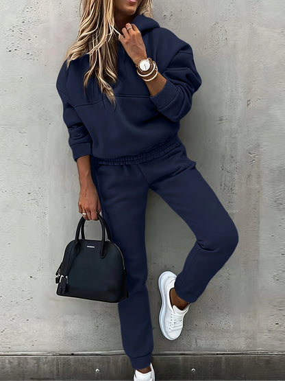 Autumn and Winter Women'S Fashion Casual Sweatshirt Set, European and American Style