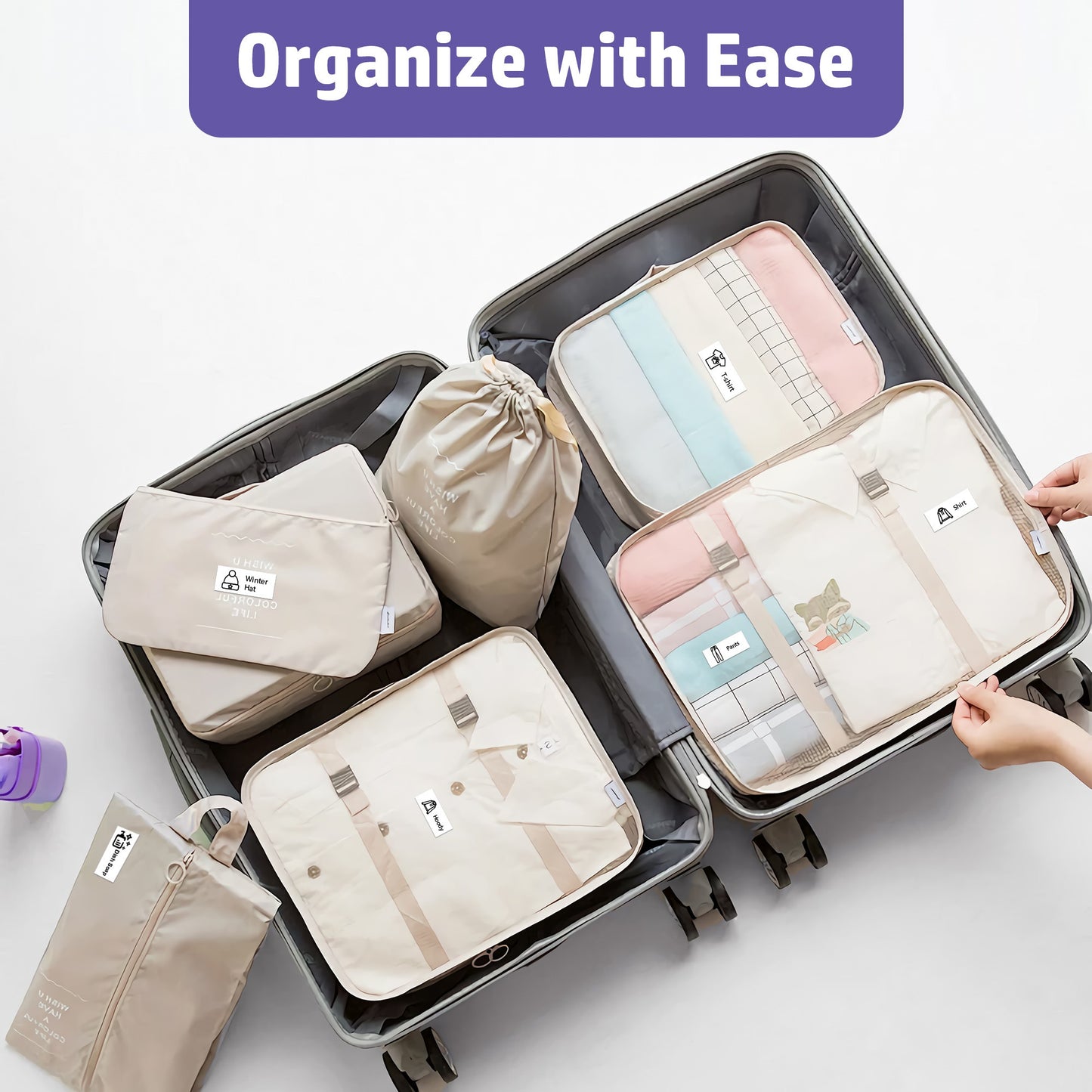 P21 Portable Label Printer, Miniature Thermal Label Printer with High Print Quality, Equipped with a High-Speed Chip and 203 DPI, Easy to Use with a Wide Range of Creative Functions and Templates for Office and Home Organizat