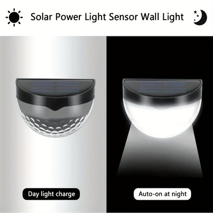Staaricc 2/4/6pcs Solar fence lights, solar deck lights, solar wall lights, solar wall-mounted lights, outdoor fence deck garden garage ladder lighting