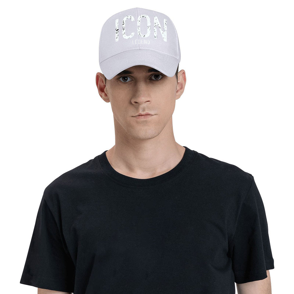 1pc ICON, LEGEND Peaked Cap Hat Unisex Baseball Cap Adjustable Lightweight Versatile Cap