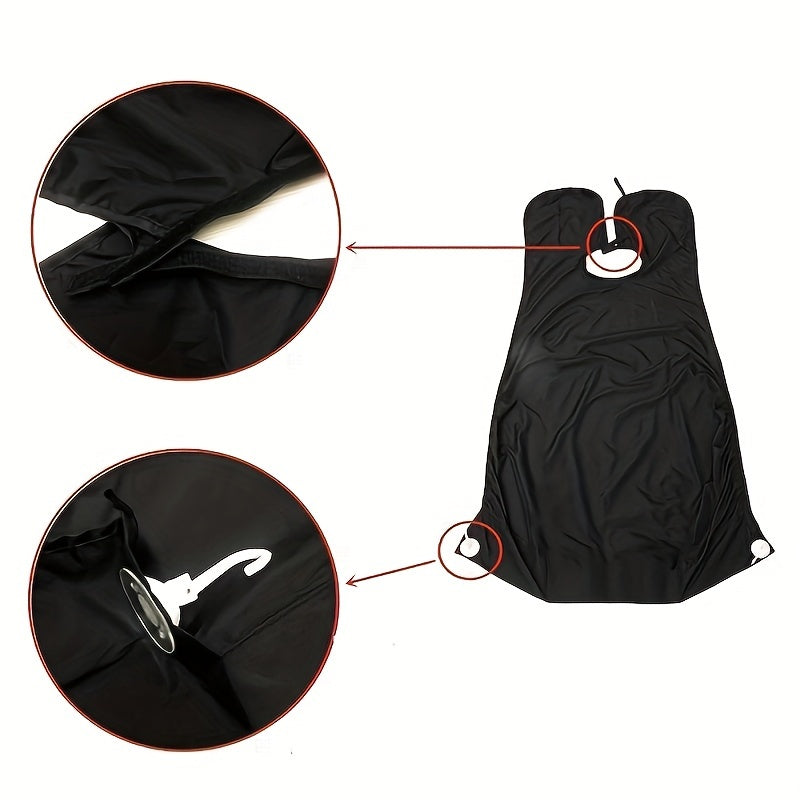 1pc, Men's beard trimming apron with suction cup fixing device, can catch the beard when shaving, easy to clean up sweeping, let you take care of the beard more convenient