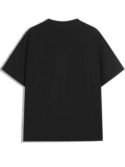 Men's Loose Fit Heavyweight Cotton T-Shirt - Thick Streetwear Tee for Everyday Casual Wear, All-Season Comfort Fit, Machine Washable Crewneck Shirt - Available in Dark Green & More Colors, Summer Wardrobe Essential, Urban Fas