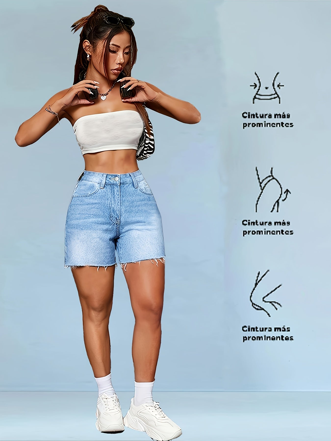 Women's High-Waisted Stretch Jeans - Light Blue Skinny fit, Soft Non-See-Through Denim for Office, Party, Vacation - Everyday & Special Occasion Pants, Party Jeans, Nontransparent Denim