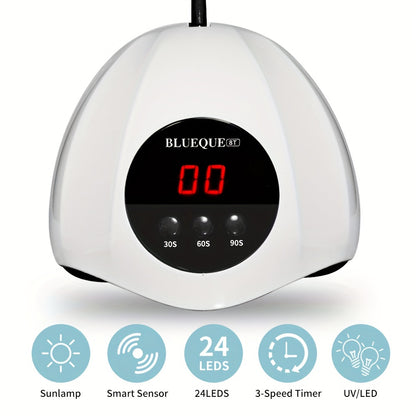 AuroraMuse Professional LED Nail Lamp with Smart Sensor Auto Shut-Off - Fast Gel Polish Dryer, USB-Powered Nail Lamp with Digital Timer, for Salon & Home Use, No Batteries Needed - Ideal for /LED Gel Polishes, Lamp for Gel Na