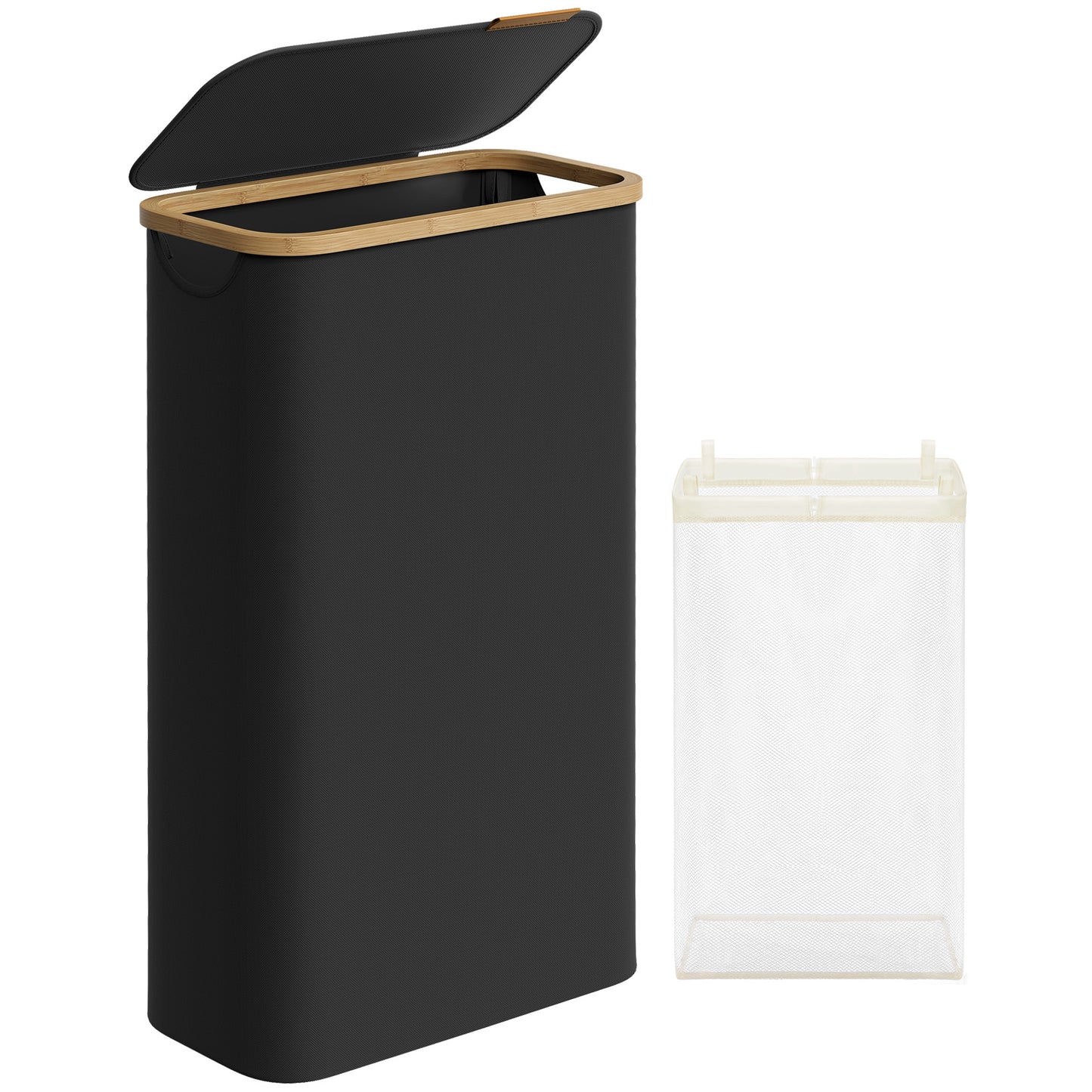 Laundry Basket, Laundry Collector with Lid, 65 L, Removable Laundry Bag, Oxford Fabric, Foldable