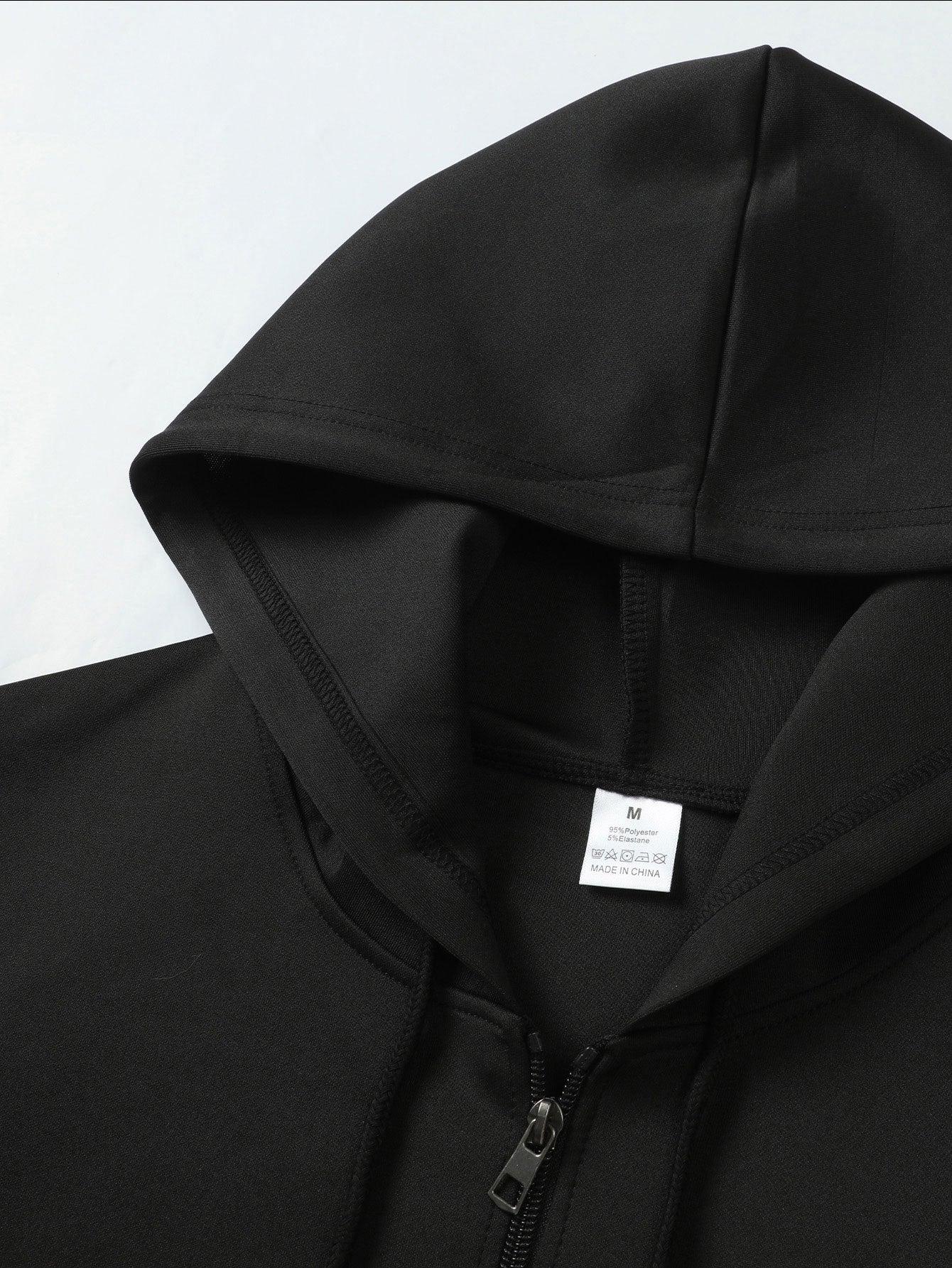 Men'S Casual Hooded Jacket with "RAW" Graphic Print - Light Gray Zip-Up Coat, Polyester Lining, Regular Fit, Front Pockets, Casual Outerwear | Trendy Casual Jacket | Polyester Lined Interior